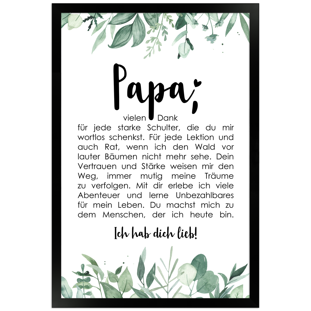 gerahmtes Poster | Papa - No 1