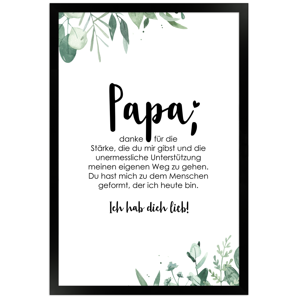 gerahmtes Poster | Papa - No 2