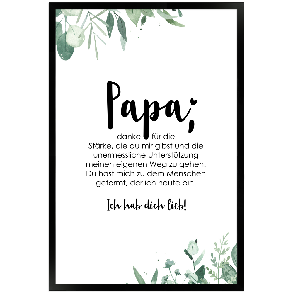 gerahmtes Poster | Papa - No 2