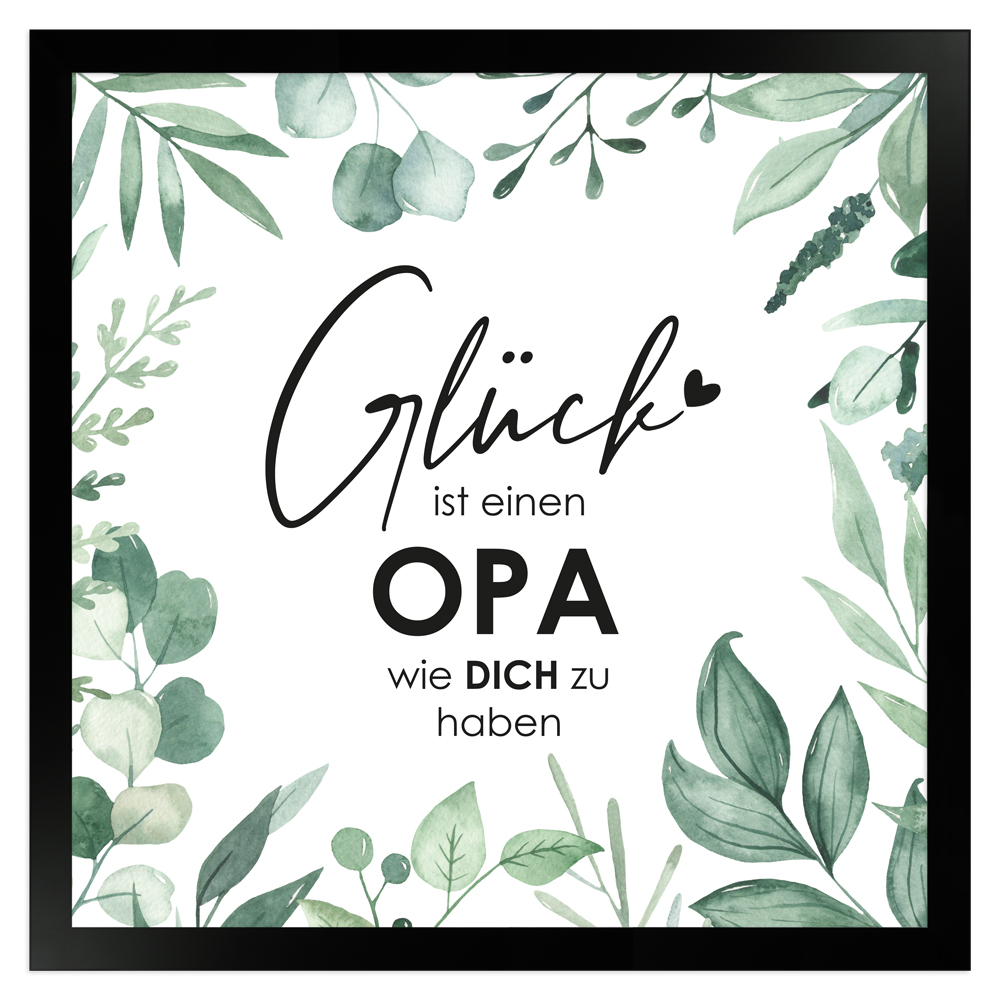 gerahmtes Poster | Glück ist es einen Opa wie dich zu haben