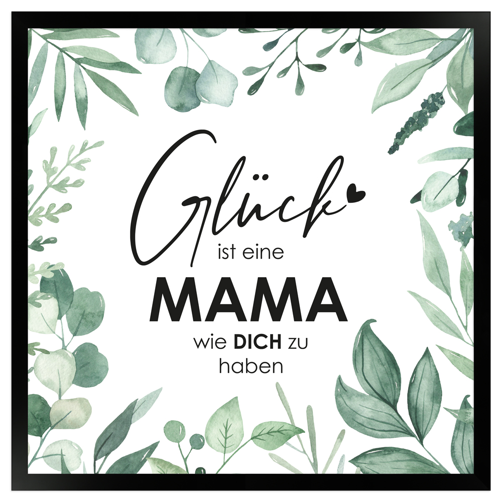 gerahmtes 40x40 cm Poster mit Spruch an Mama