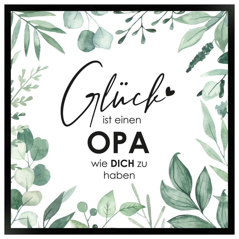 gerahmtes Poster | Glück ist es einen Opa wie dich zu haben