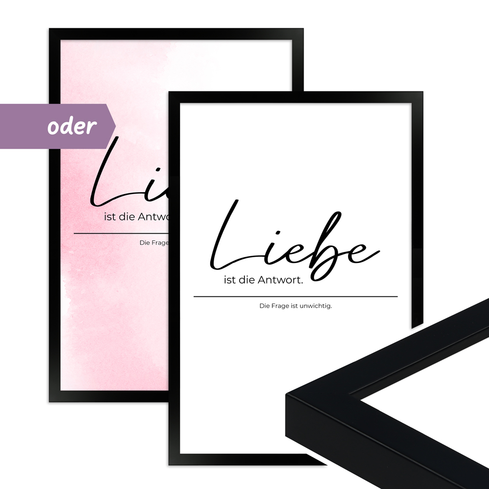 gerahmtes Poster | Liebe ist die Antwort gerahmtes Poster | Liebe ist die Antwort