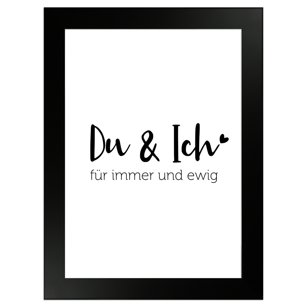 gerahmtes Poster | Du und Ich