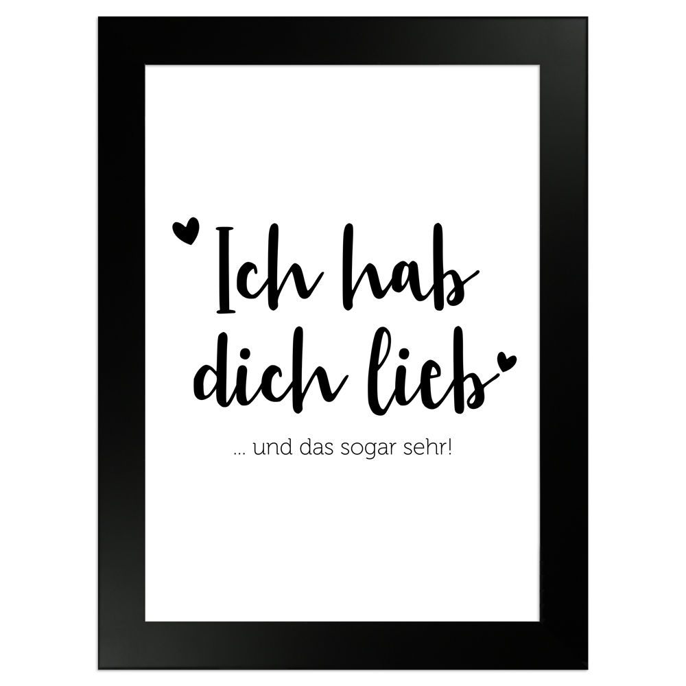 gerahmtes Poster | Ich hab dich lieb