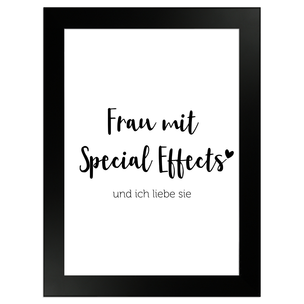 gerahmtes Poster | Frau mit Special Effects