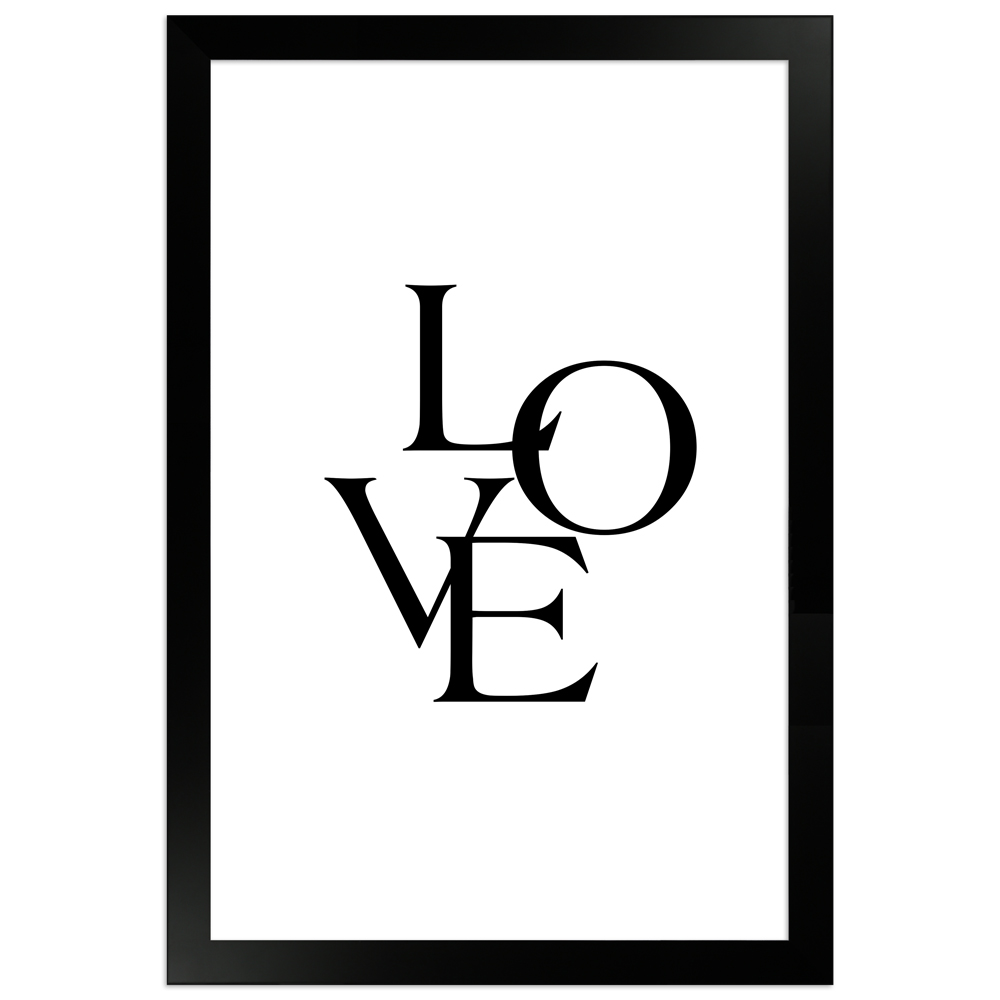 "Love No 1" - 20x30 Poster mit Holzahmen