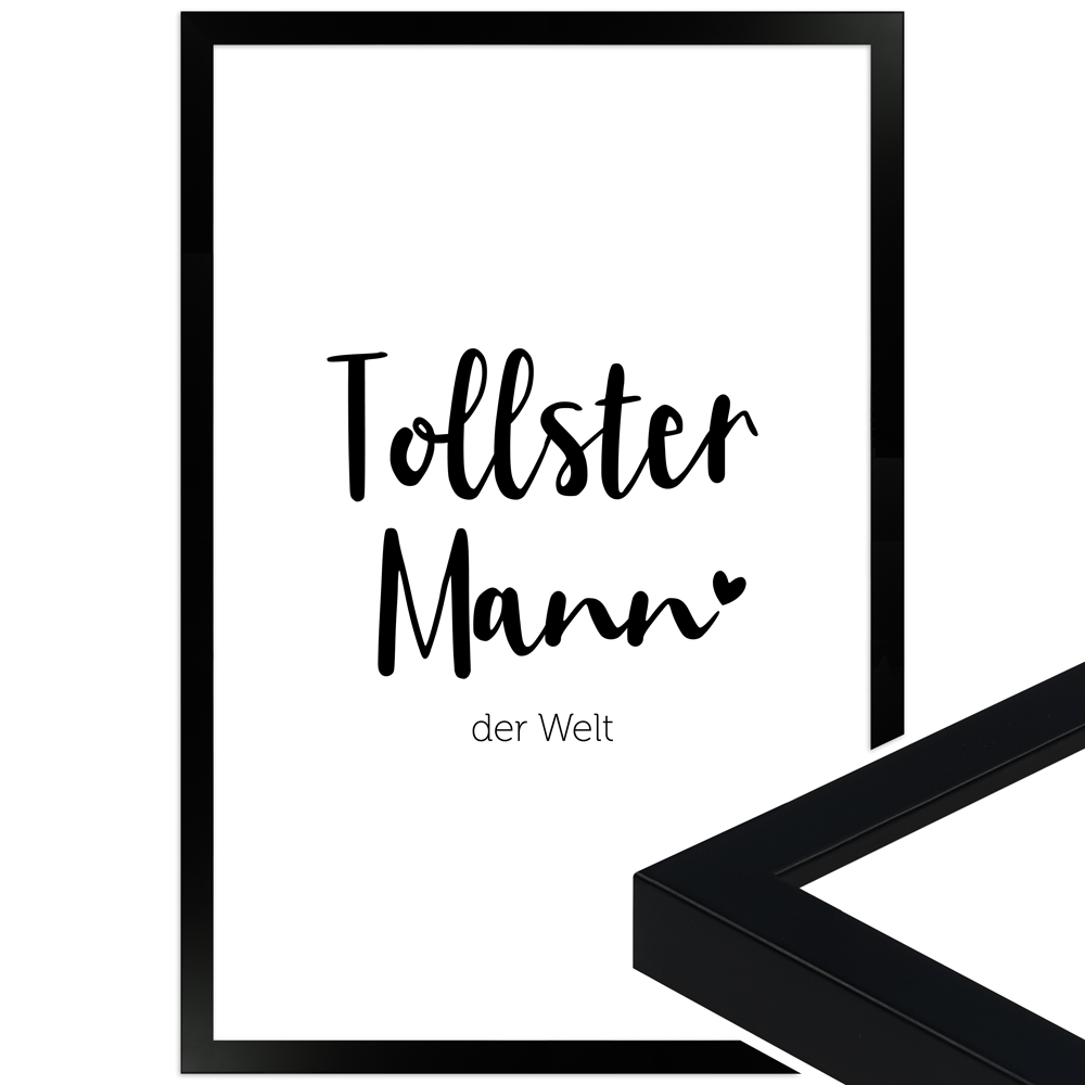 gerahmtes Poster | Tollster Mann