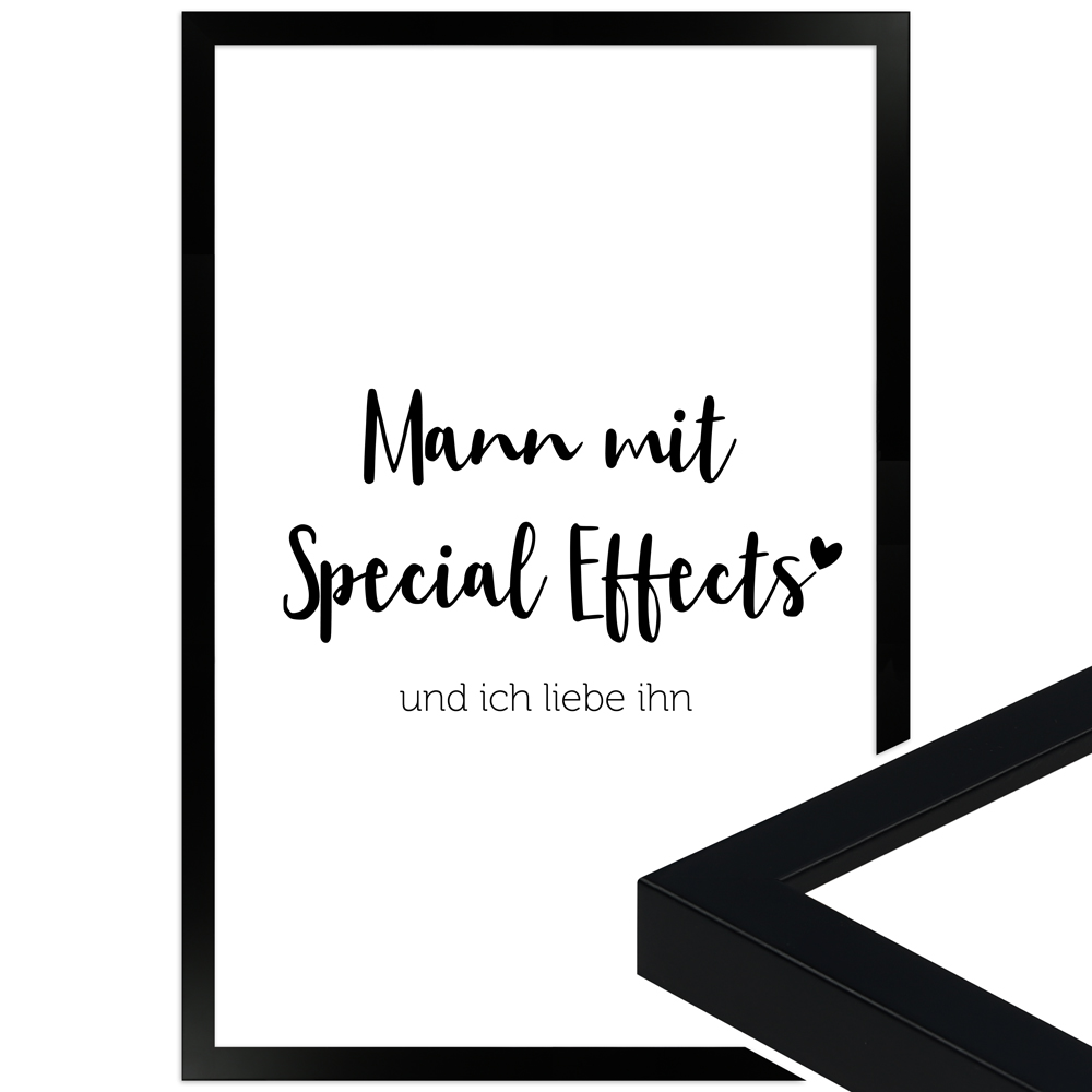 gerahmtes Poster | Mann mit Special Effects