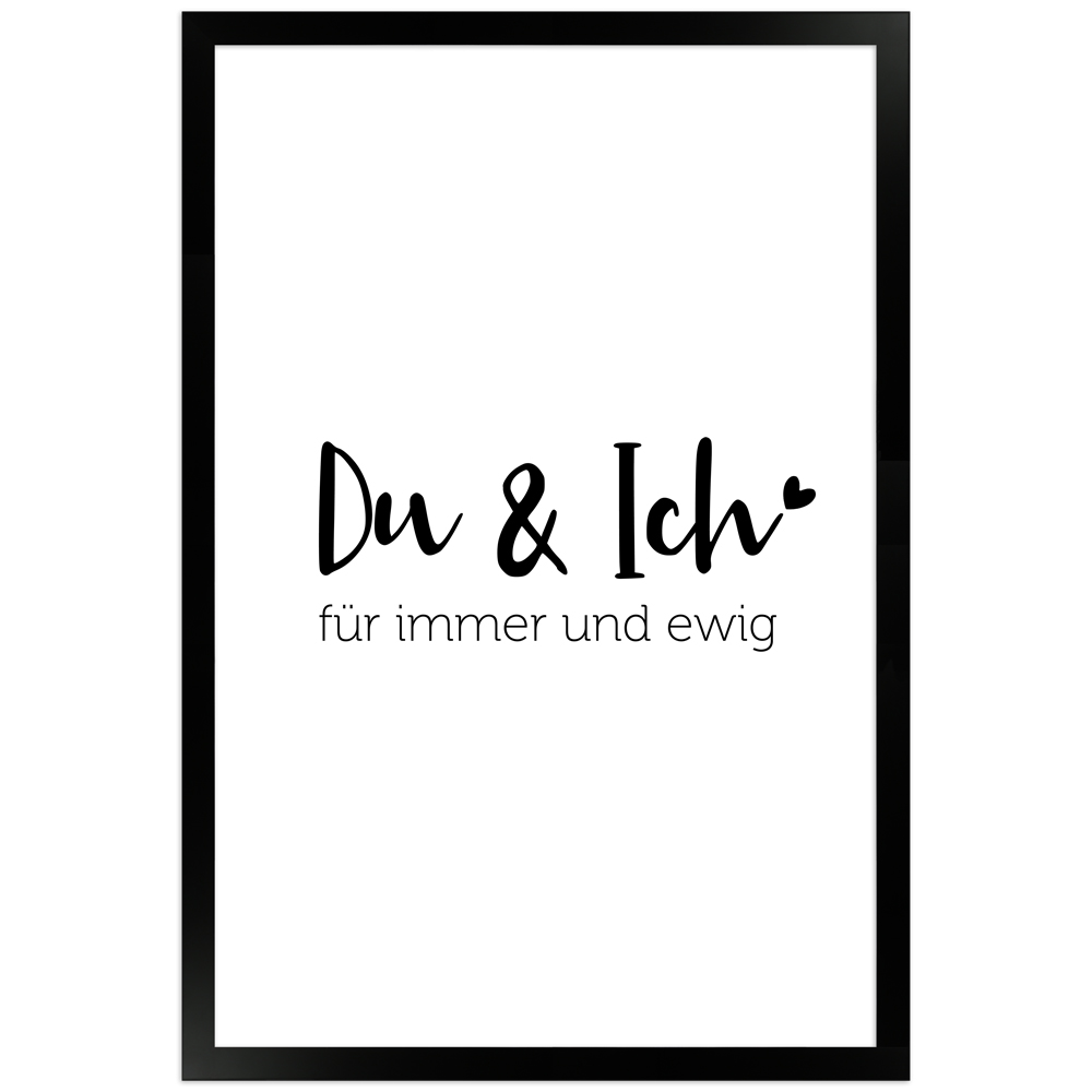 gerahmtes Poster | Du und Ich