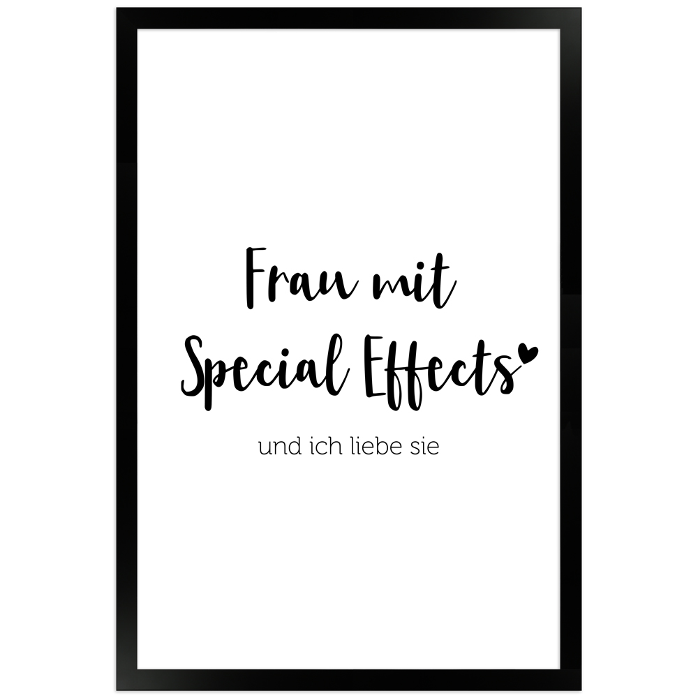 gerahmtes Poster | Frau mit Special Effects