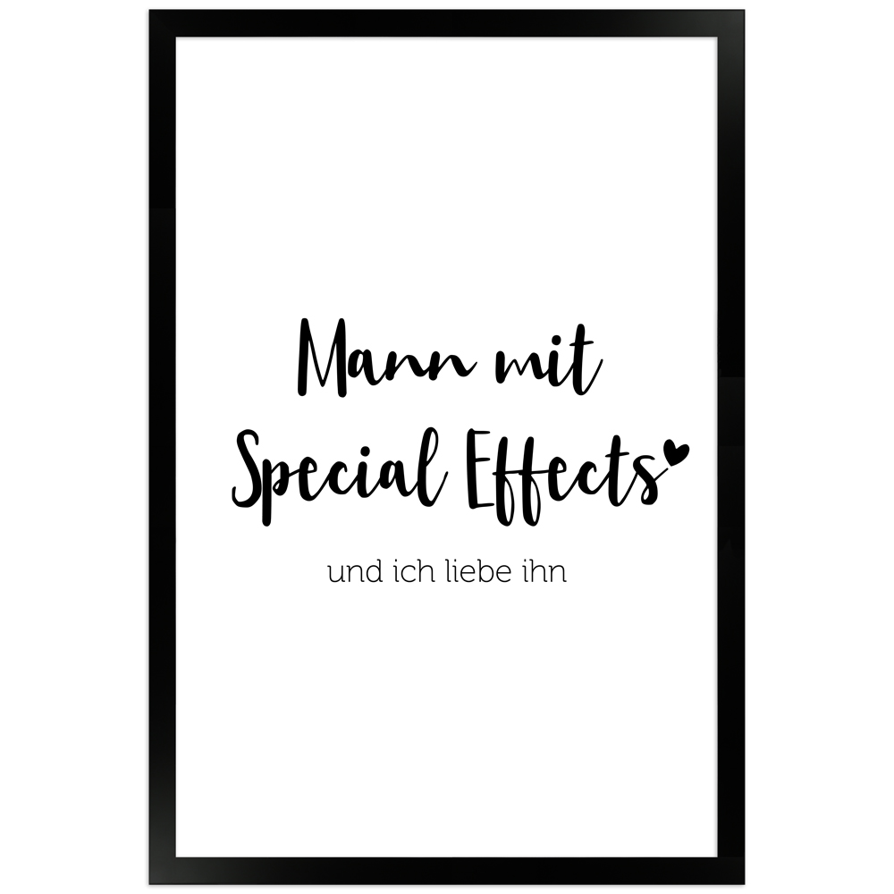 gerahmtes Poster | Mann mit Special Effects