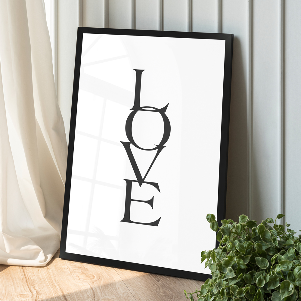 "Love No 2" 40x60 cm Poster im Raum