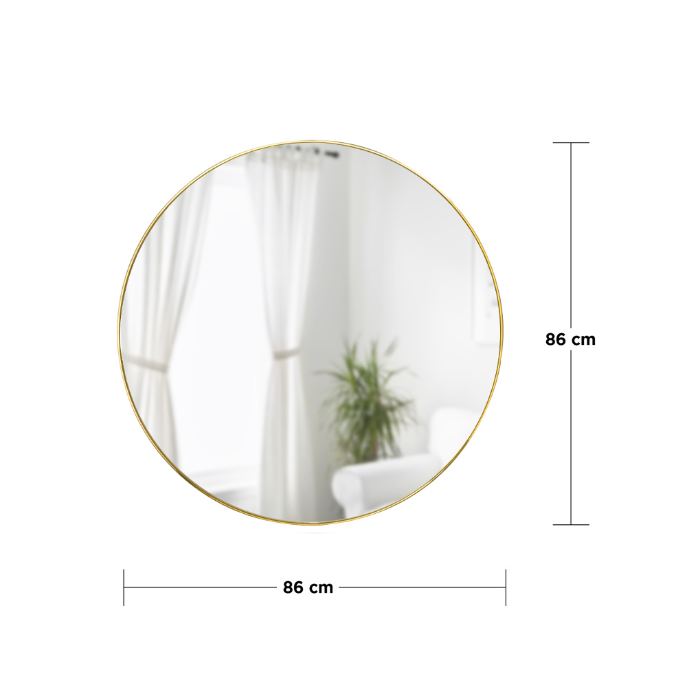 Runder Spiegel in der Farbe Gold Maßenangaben zum kleinen goldenen runden Spiegel