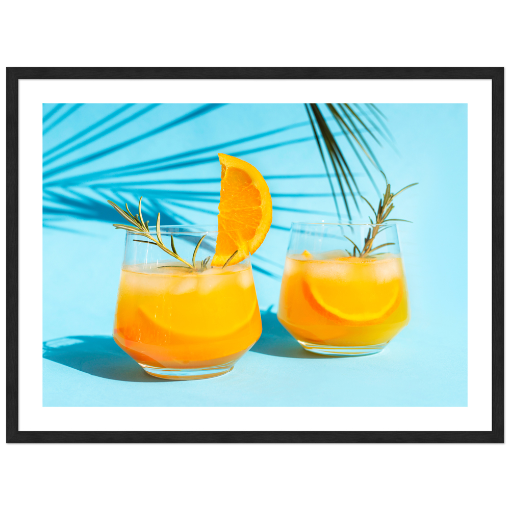 Tropical orange | Poster mit Aluminiumrahmen