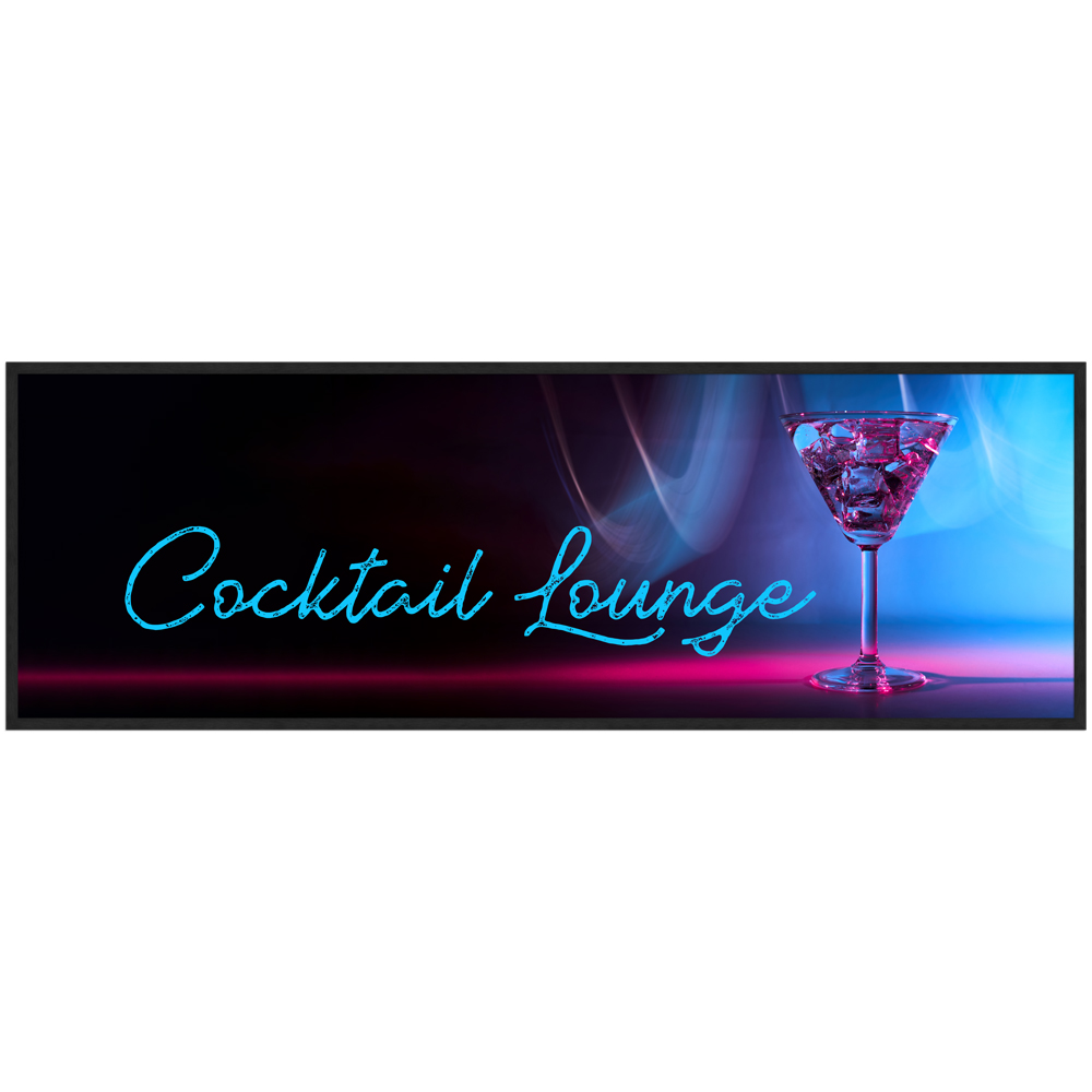 Cocktail Poster "Cocktail Lounge" in schwarzem Rahmen