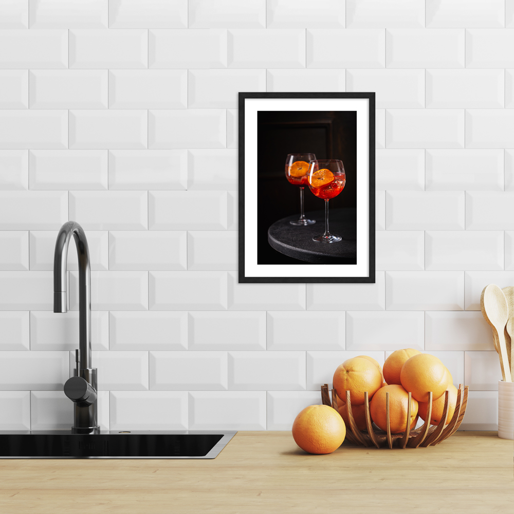 "Orange drink" Poster in moderner Küche