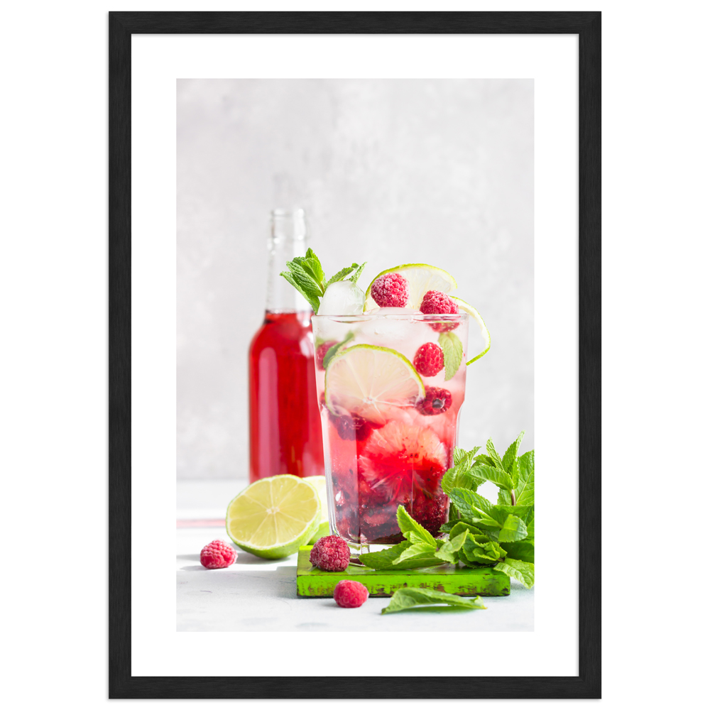 Summerdrink | Poster mit Aluminiumrahmen