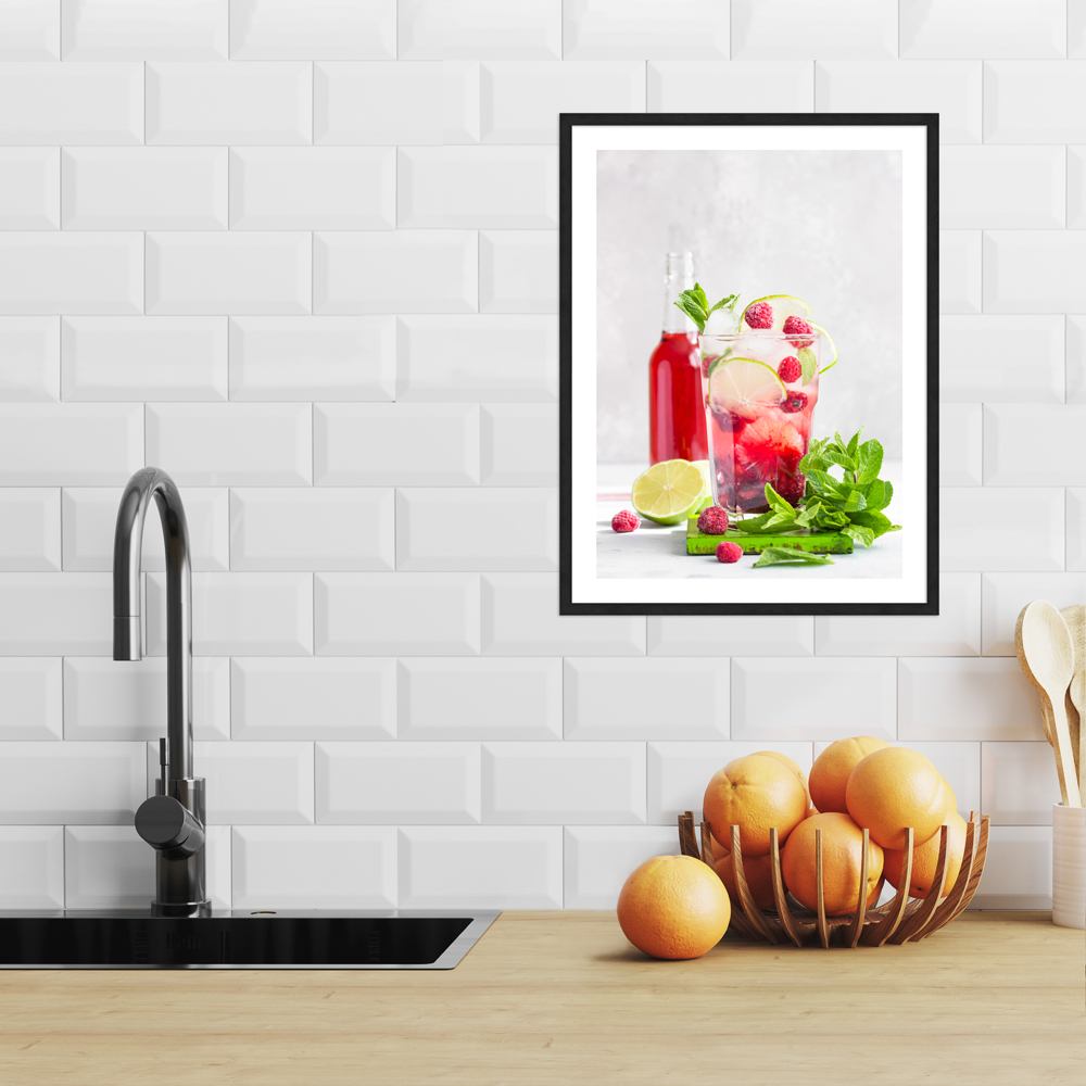 "Summerdrink" Poster in moderner Küche