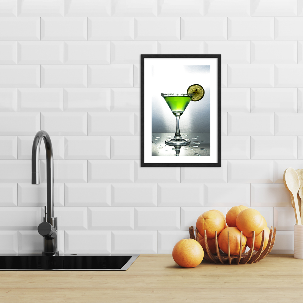 "Cocktail green" Poster in moderner Küche