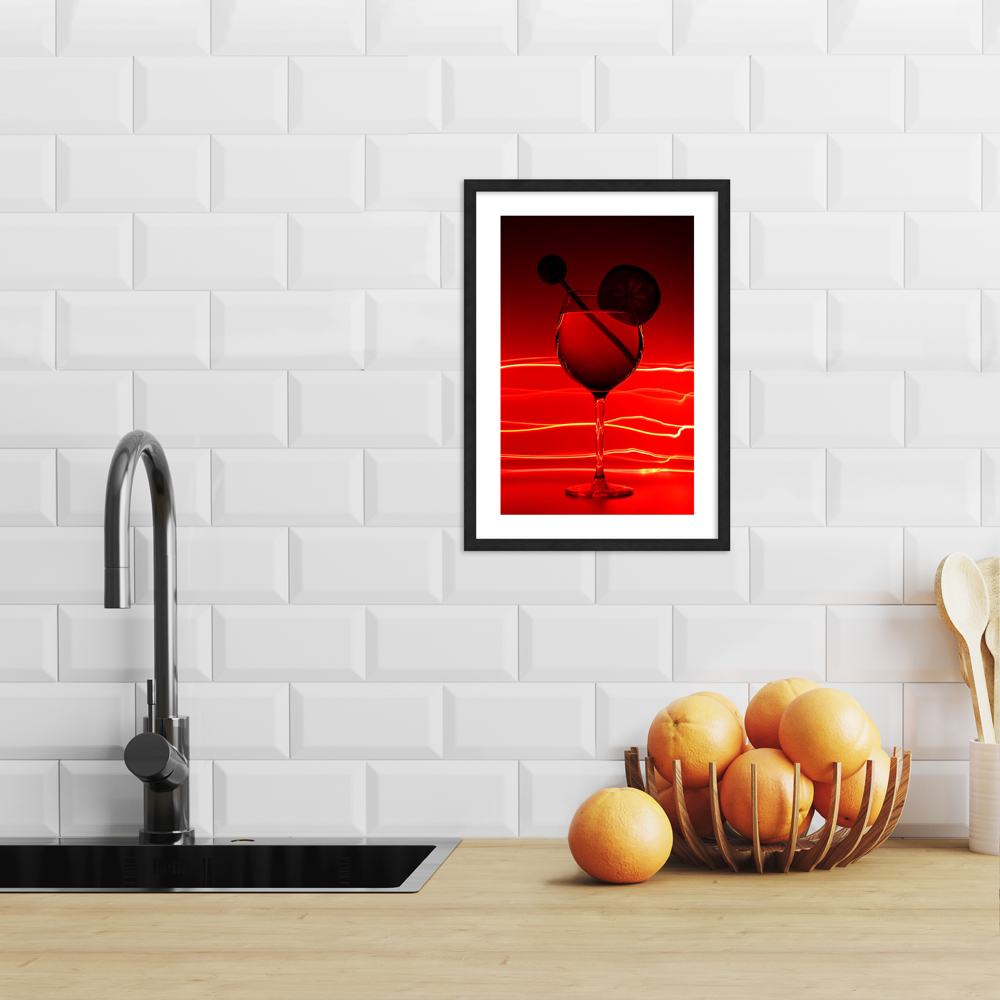 "Red velvet" Poster in moderner Küche