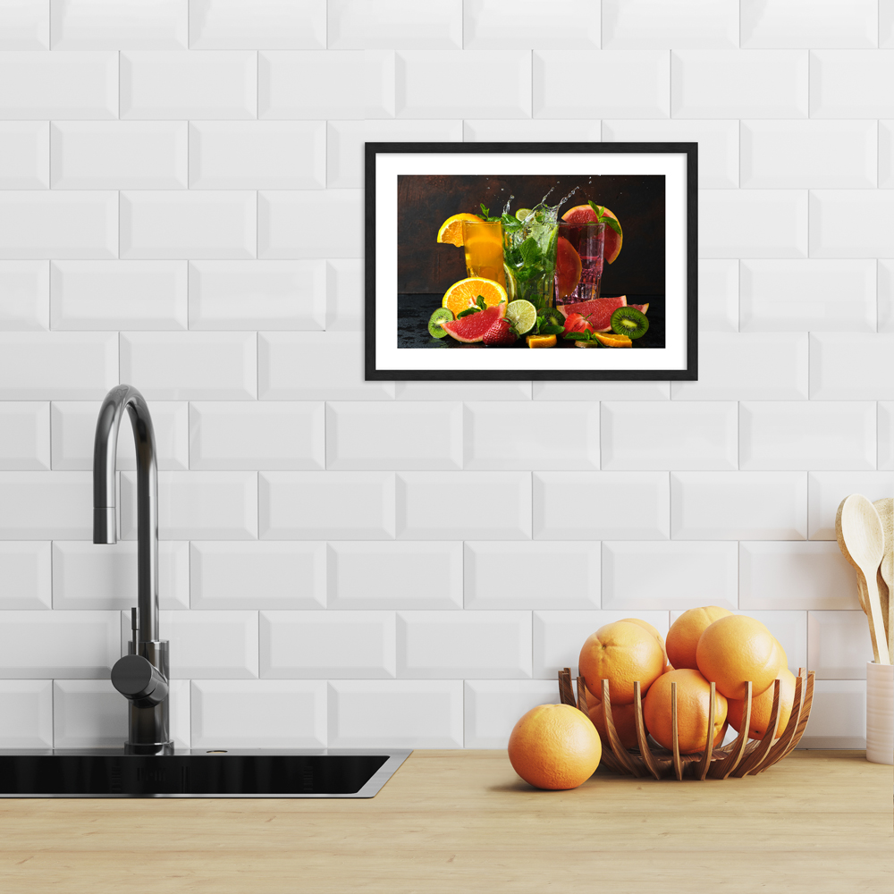 "Fruchtcocktail" Poster in moderner Küche