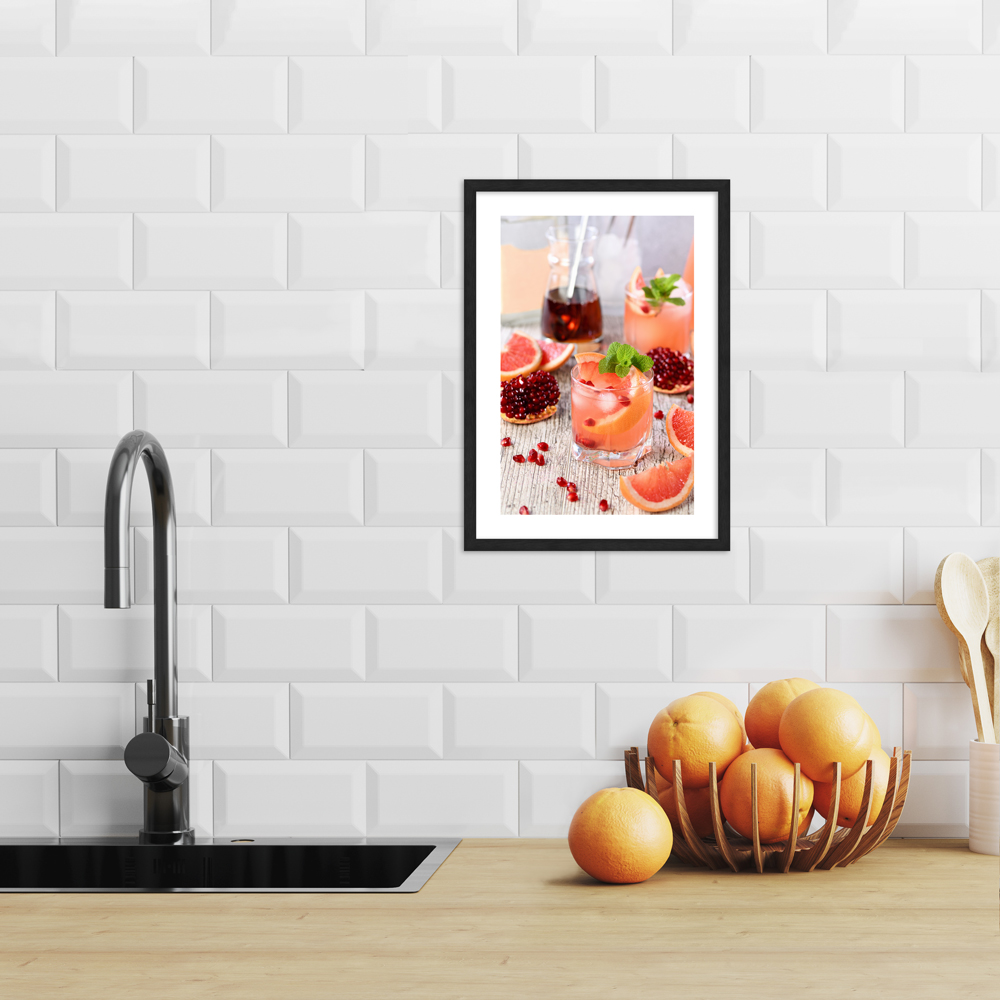 "Citrus cocktail" Poster in moderner Küche