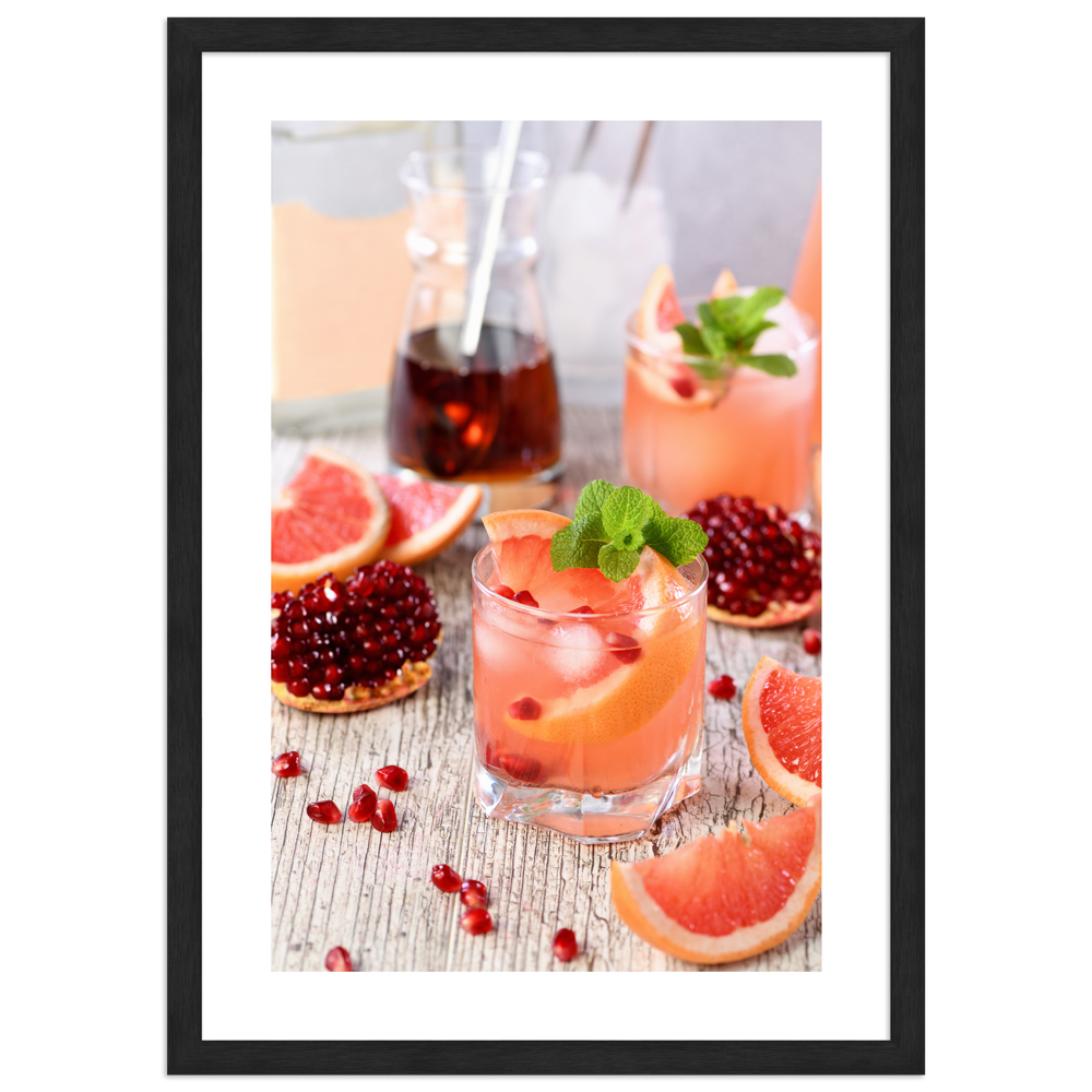 Citrus cocktail | Poster mit Aluminiumrahmen
