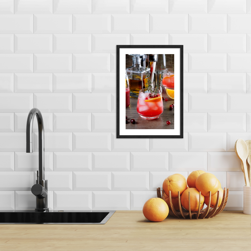 "Fruchtige Erfrischung" Poster in moderner Küche