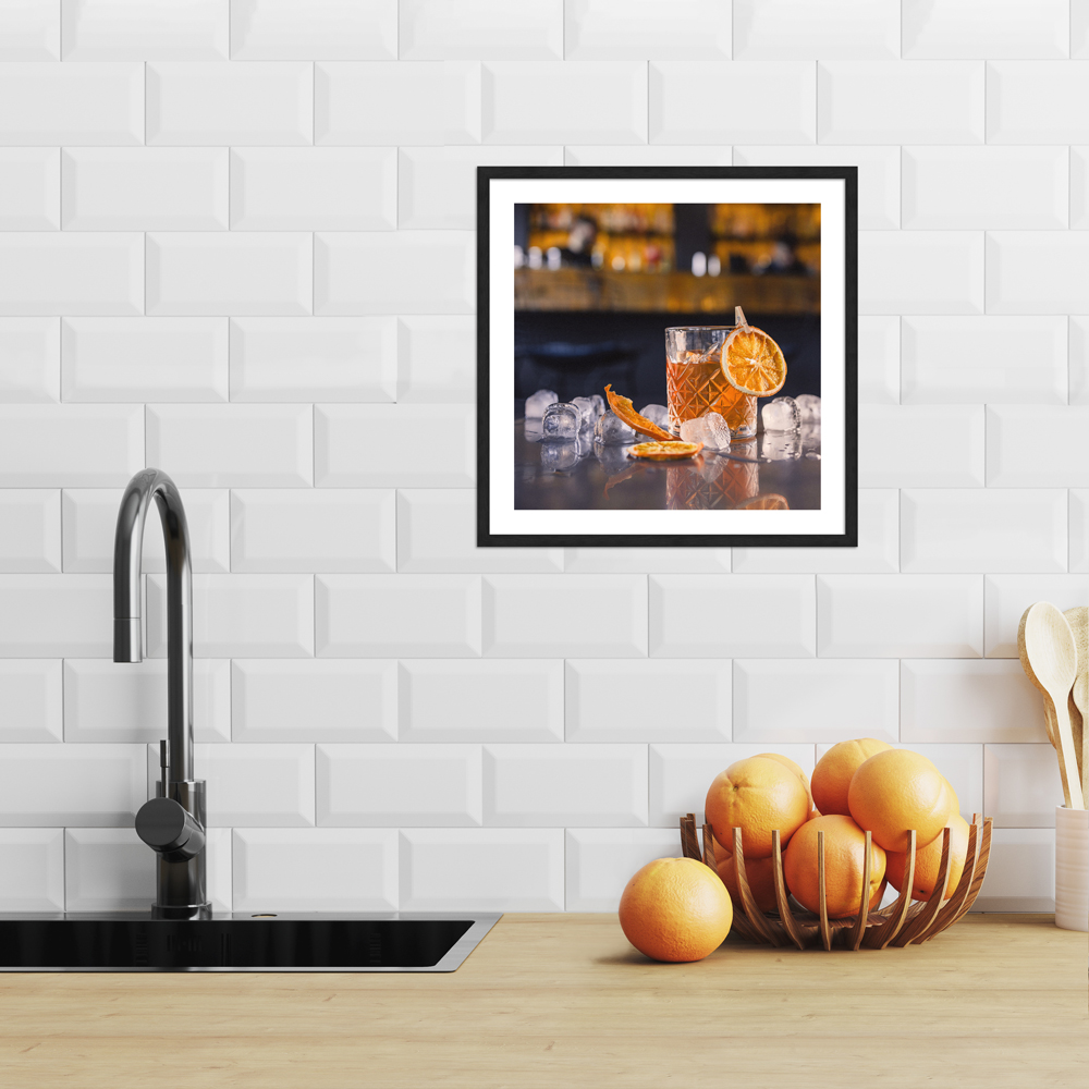 "Ice citrus" 30x30 cm Poster in moderner Küche