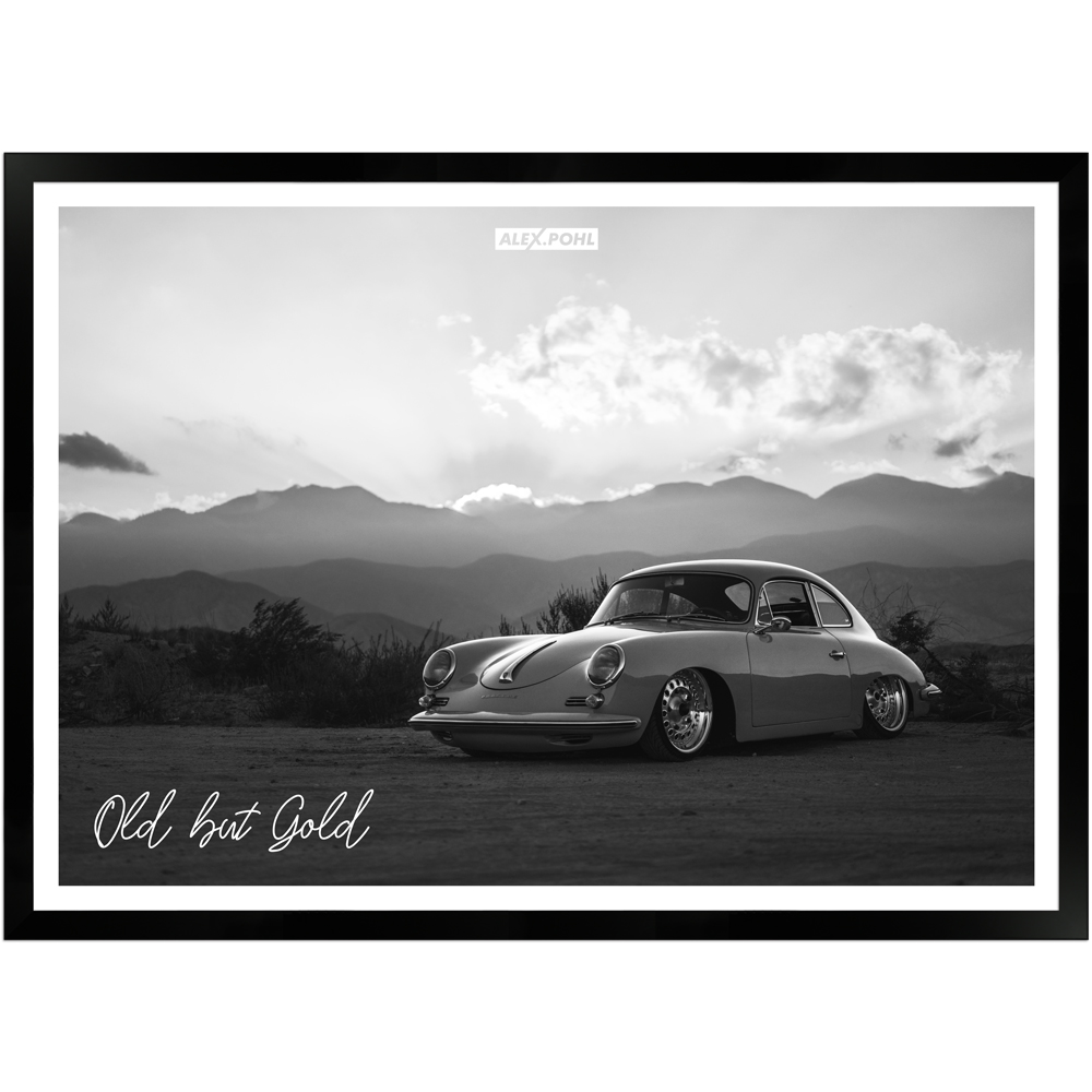 Old but Gold by Alex Pohl | Poster mit Holzrahmen 50x70 cm