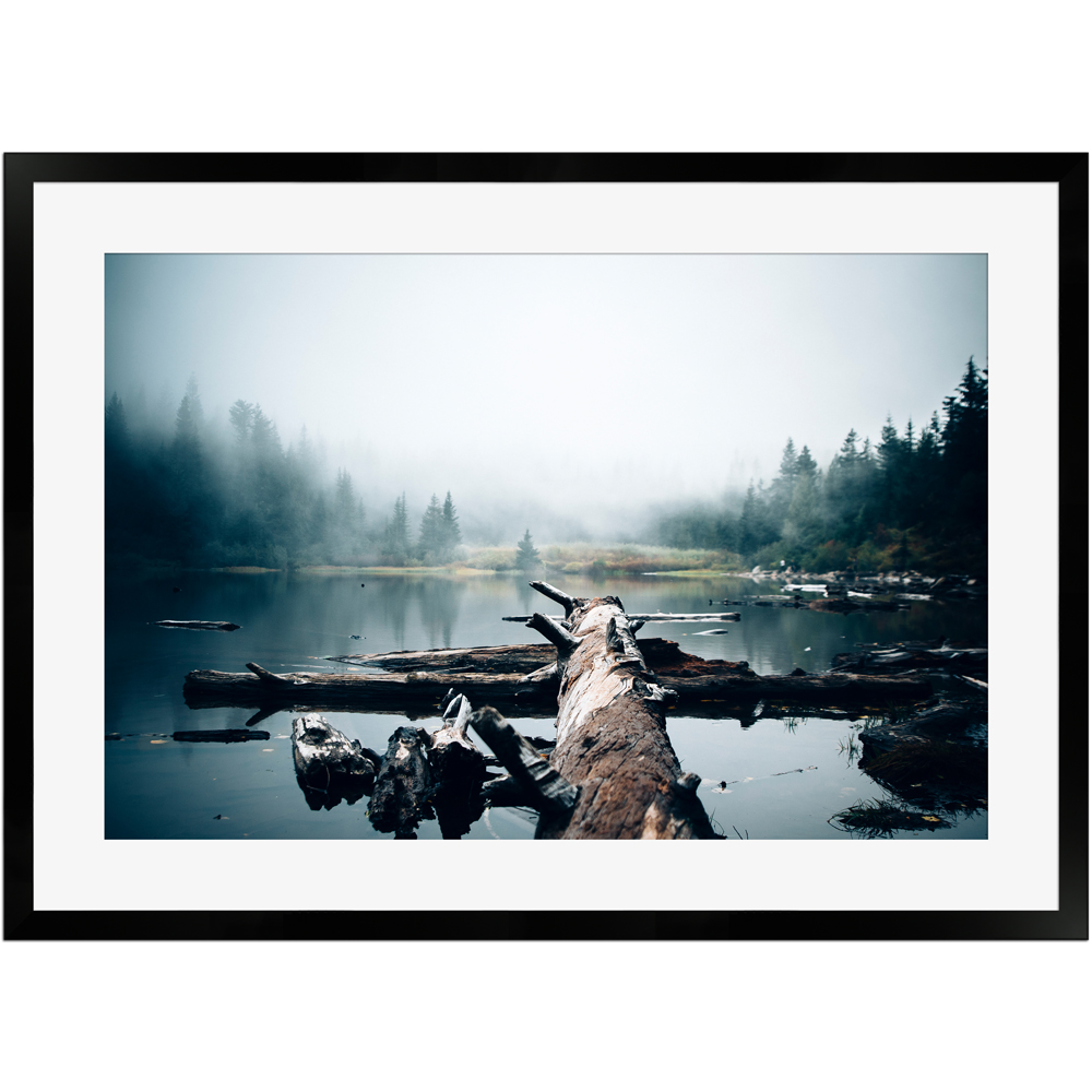 Mirror Lake Mount Hood Oregon | Poster mit Holzrahmen 50x70 cm