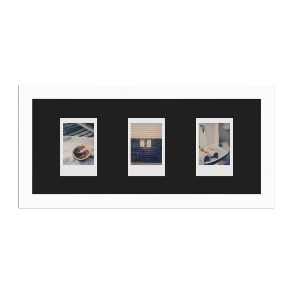 Rahmenbild für 3 Instax Mini, Bilderrahmen H960 Weiß