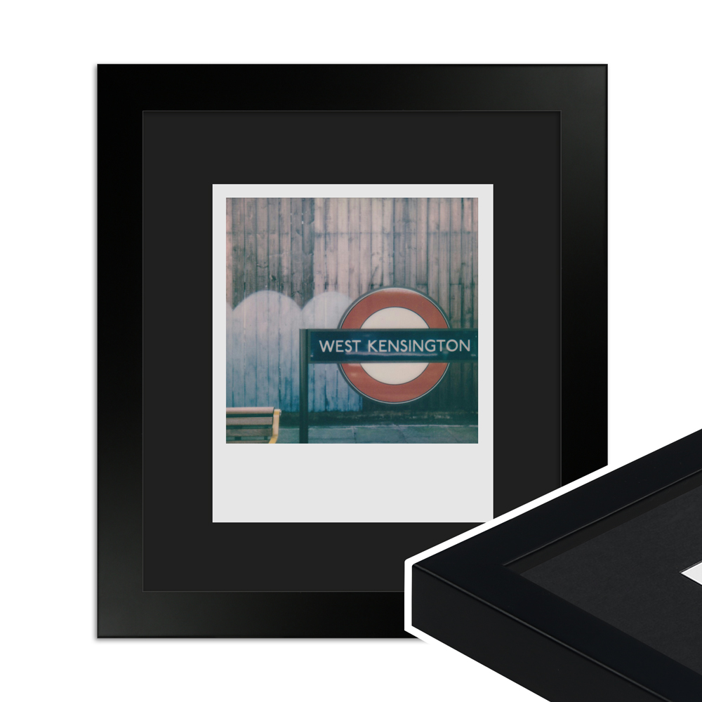Rahmen Hauptbild H950 Schwarz für 1 Polaroid-Bild, mit schwarzem Passepartout Hauptbild für 1 Polaroid, Bilderrahmen H950 Schwarz