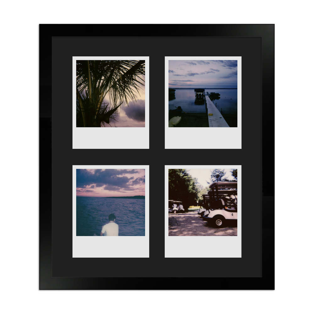 Rahmenbild für 4 Polaroids, Bilderrahmen H950 Schwarz