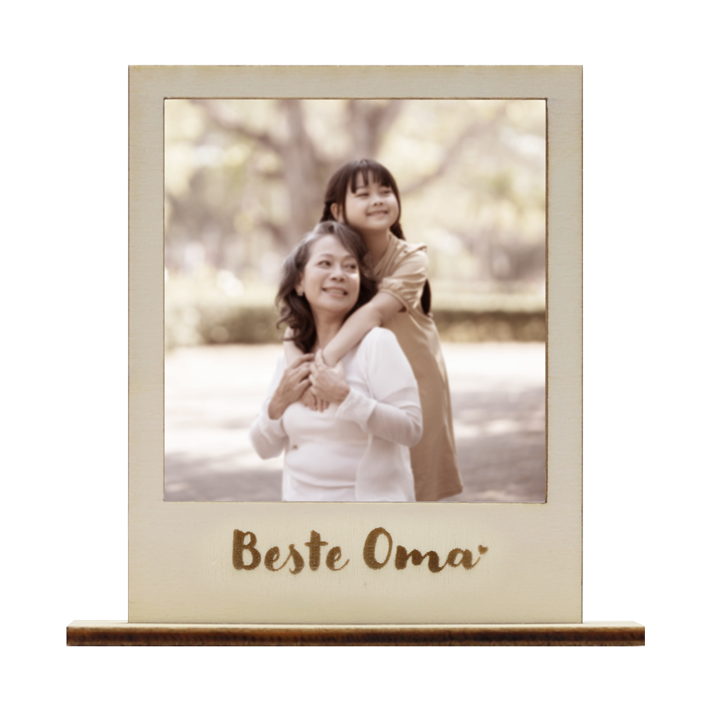 Bilderrahmen für Polaroids mit Schriftzug Beste Oma
