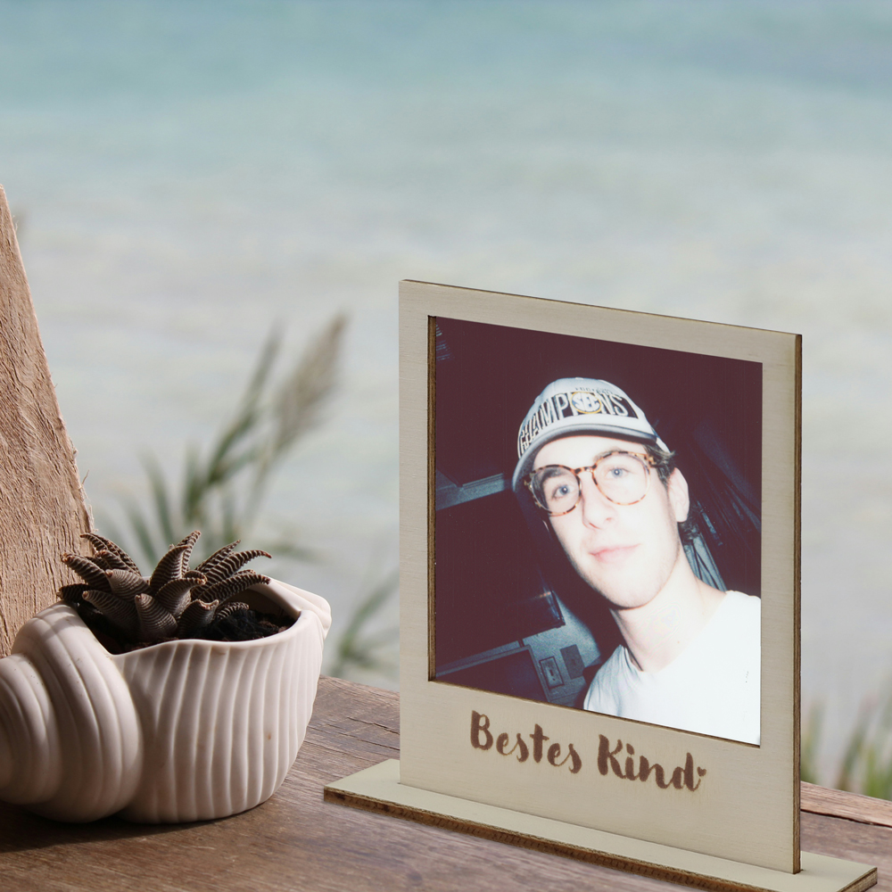 Holzbilderrahmen "Bestes Kind" für Polaroids Polaroid Rahmen "Bestes Kind" zum Aufstellen