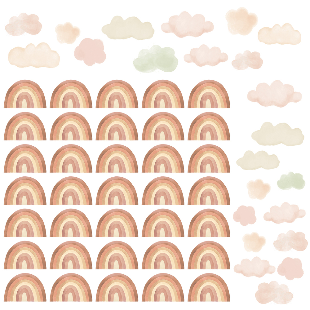 Wandtattoo | Mini-Regenbögen Beige