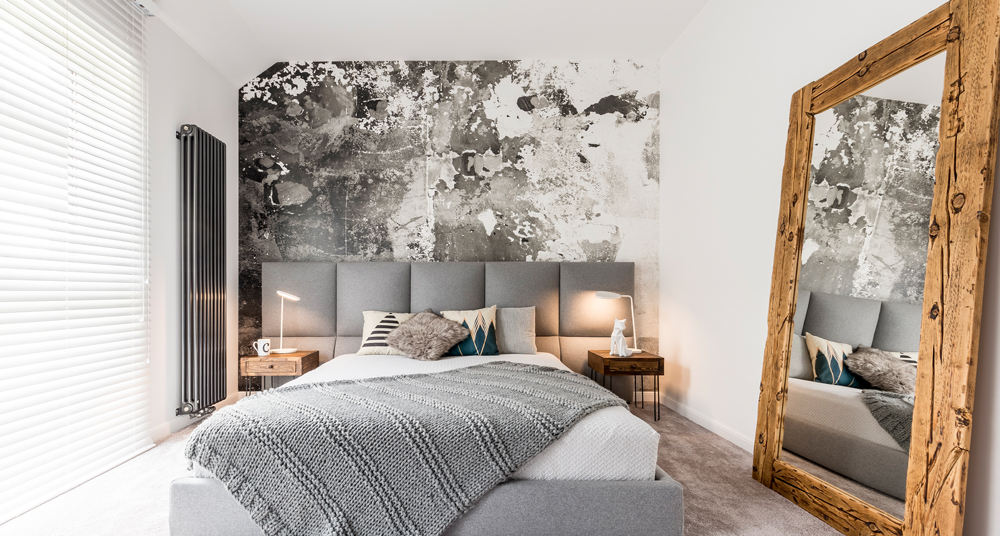 XXL Landhaus Spiegel aus Holz großer Spiegel im Landhausstil in Schlafzimmer