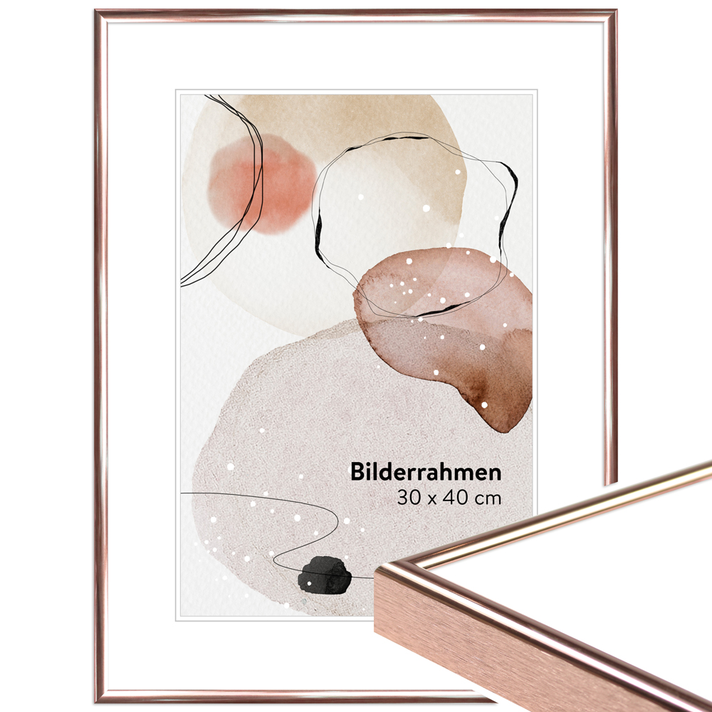 Mende Frames Bilderrahmen H250 Kupfer 50 x 70 cm aus Aluminium Made in Germany