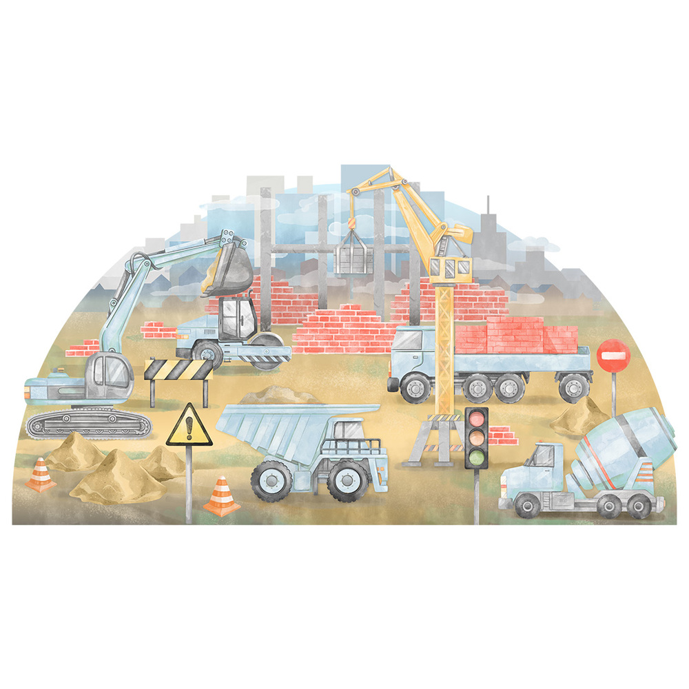 Wandtattoo | Baustelle Blau