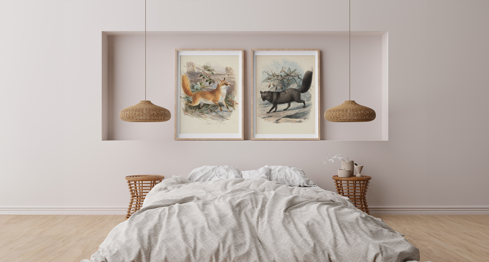 Bilderrahmen im Schlafzimmer Schlafzimmer mit zwei Bilderrahmen