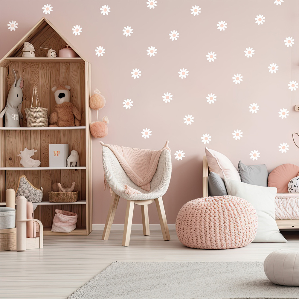 Wand dekoriert mit Gänseblümchen VII Wandsticker