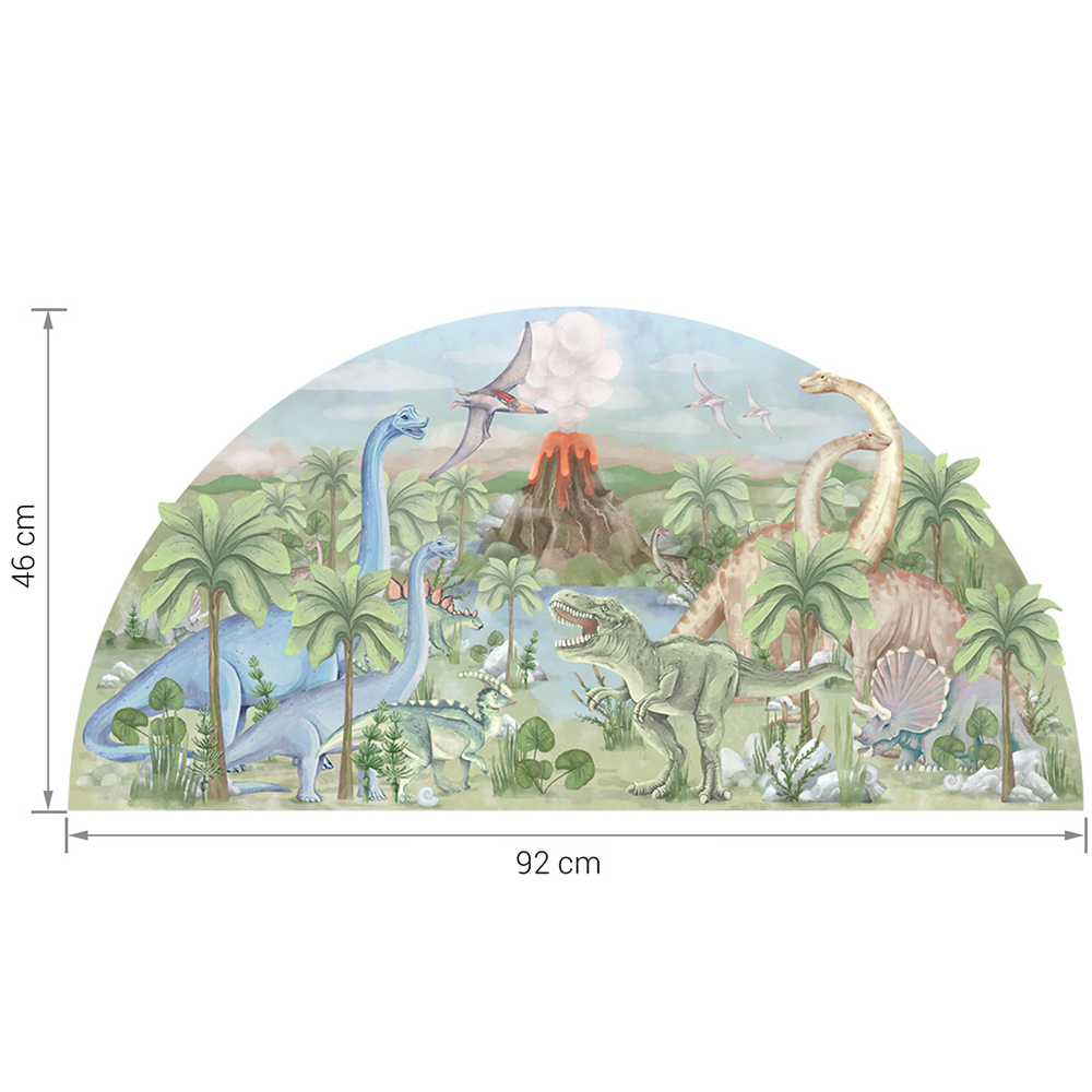 Maßangabe Wandtattoo Welt der Dinosaurier L Größenabmessung Welt der Dinosaurier L Wandtattoo