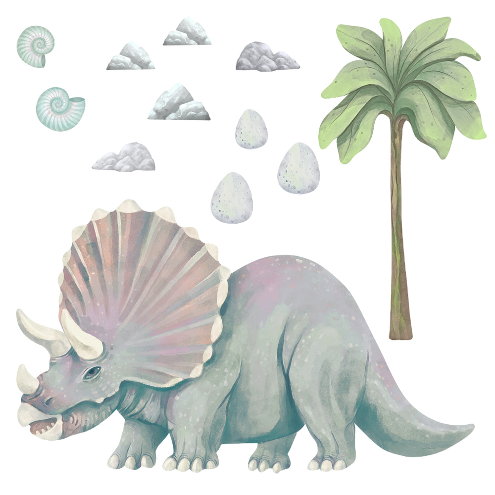 Wandtattoo | Dinosaurier Triceratops XXL 
