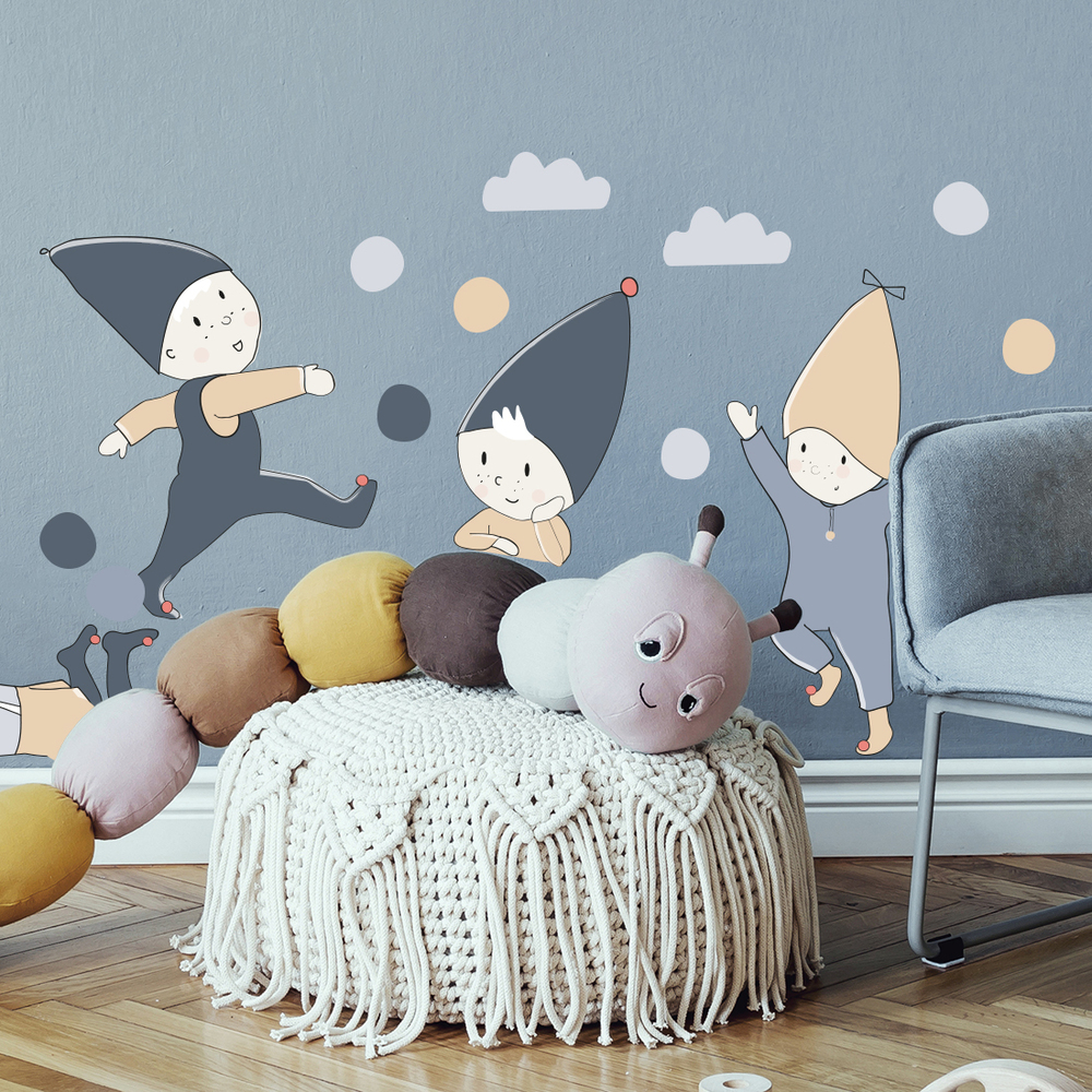 Kinderzimmer dekoriert mit Kobolde Sticker