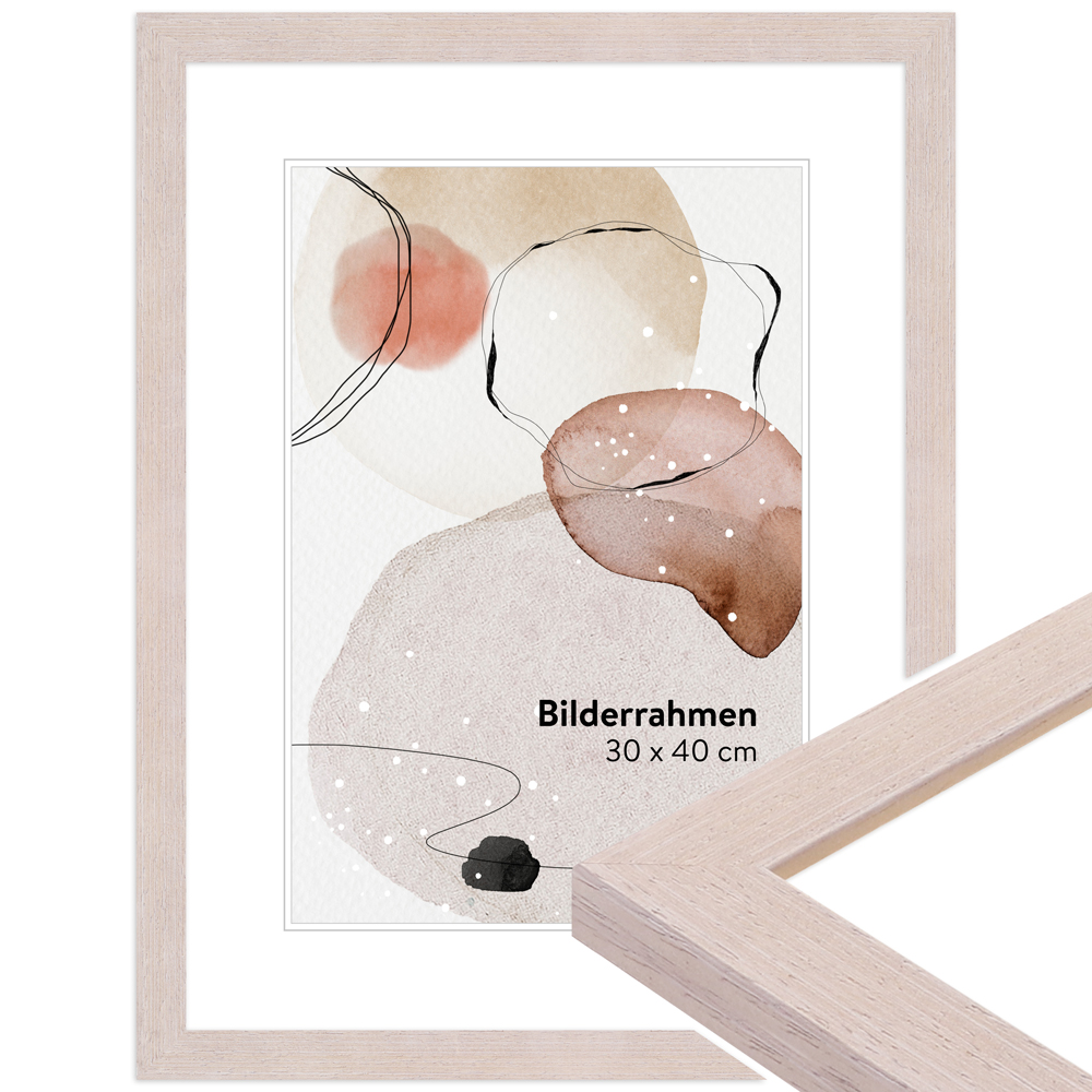 Mende Frames Bilderrahmen H430 Roteiche gekalkt 13 x 13 cm aus Holz Made in Germany