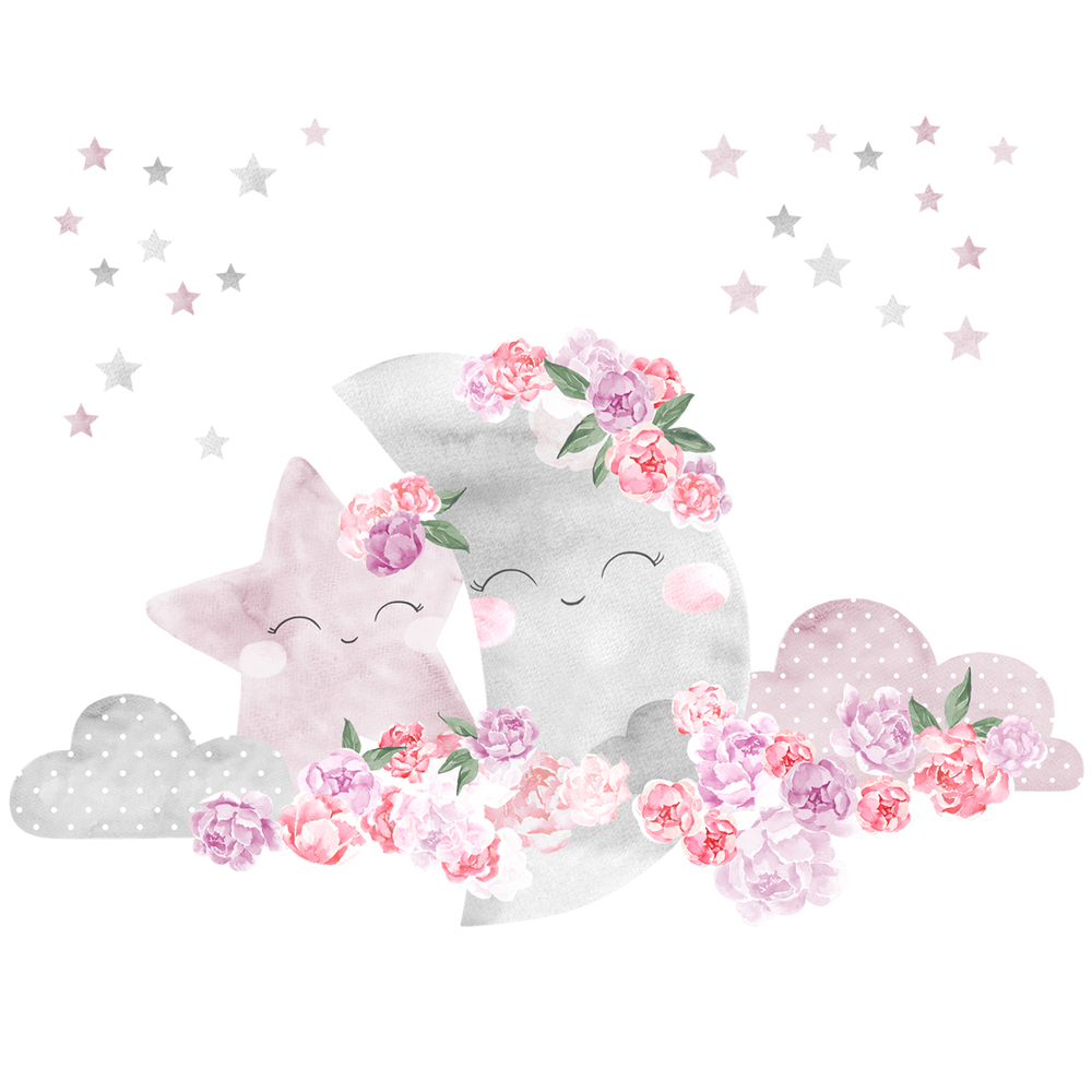 Wandtattoo | Mond Pink