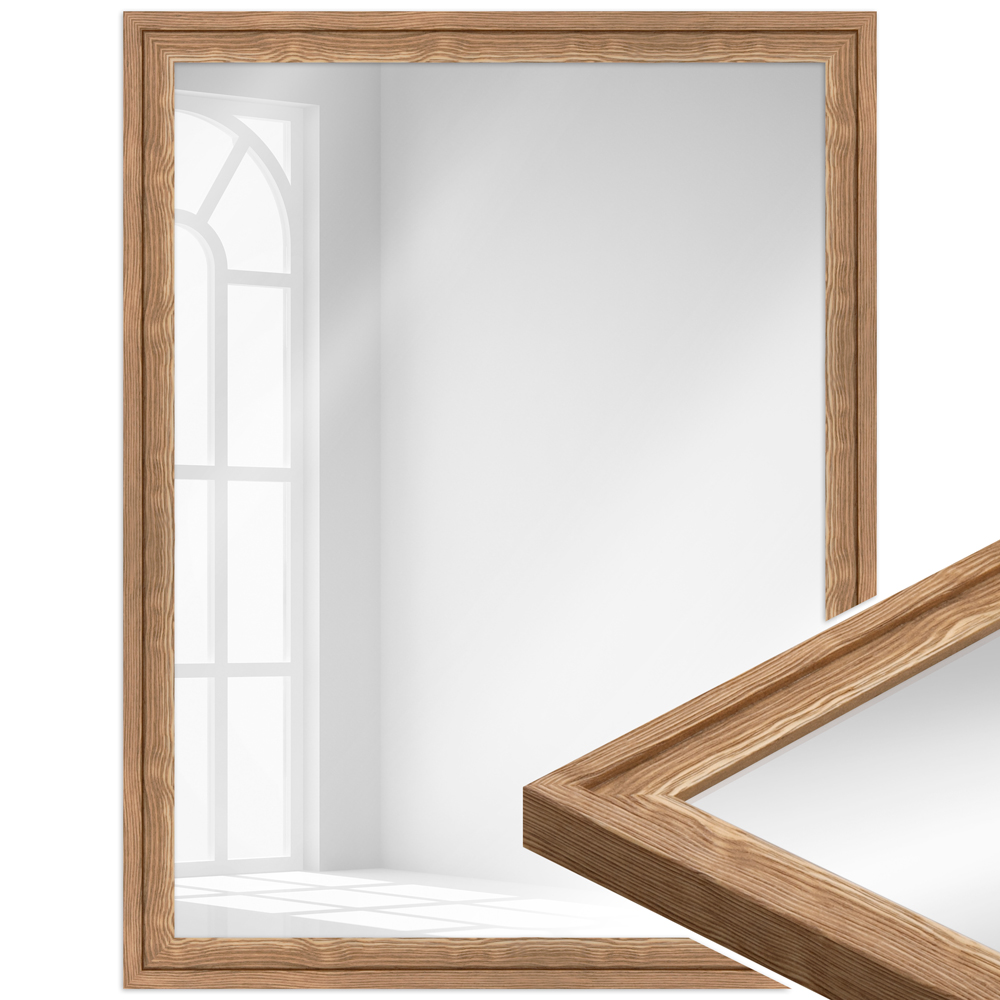 Mende Frames Wandspiegel H025 Eiche 40 x 40 cm aus Holz Made in Germany