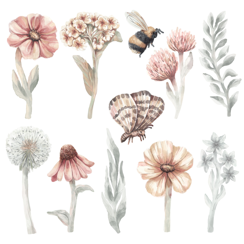Wandtattoo | Wildblumen-Set I